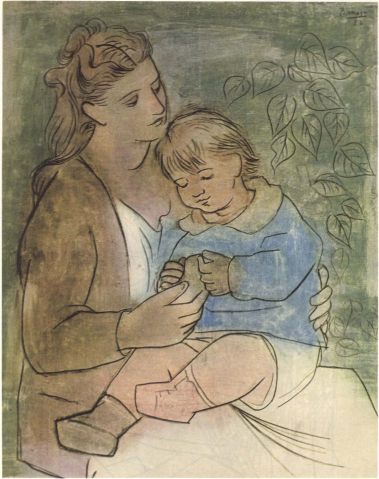 21. Мать и дитя. 1922. Рисунок Маслом на холсте. 100×80. США, Балтимора. Художественный музей