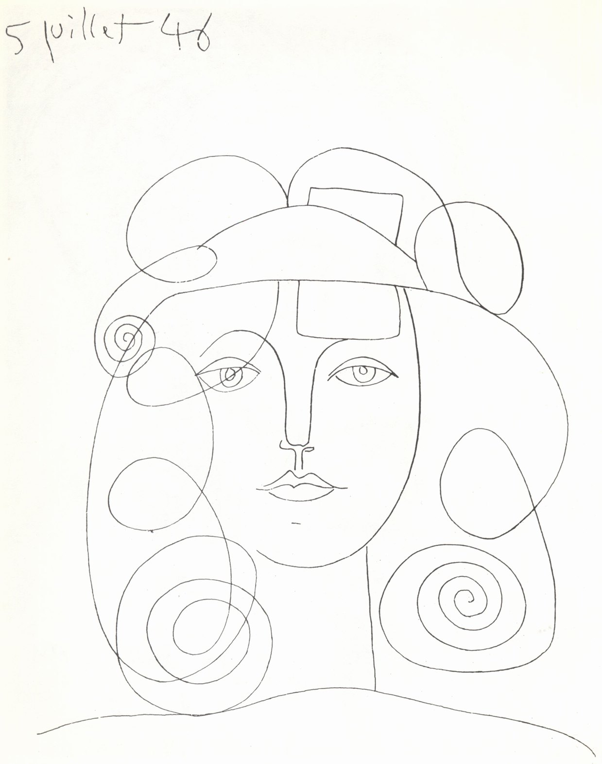 65. Молодая девушка. 1946. Рисунок. 65×50