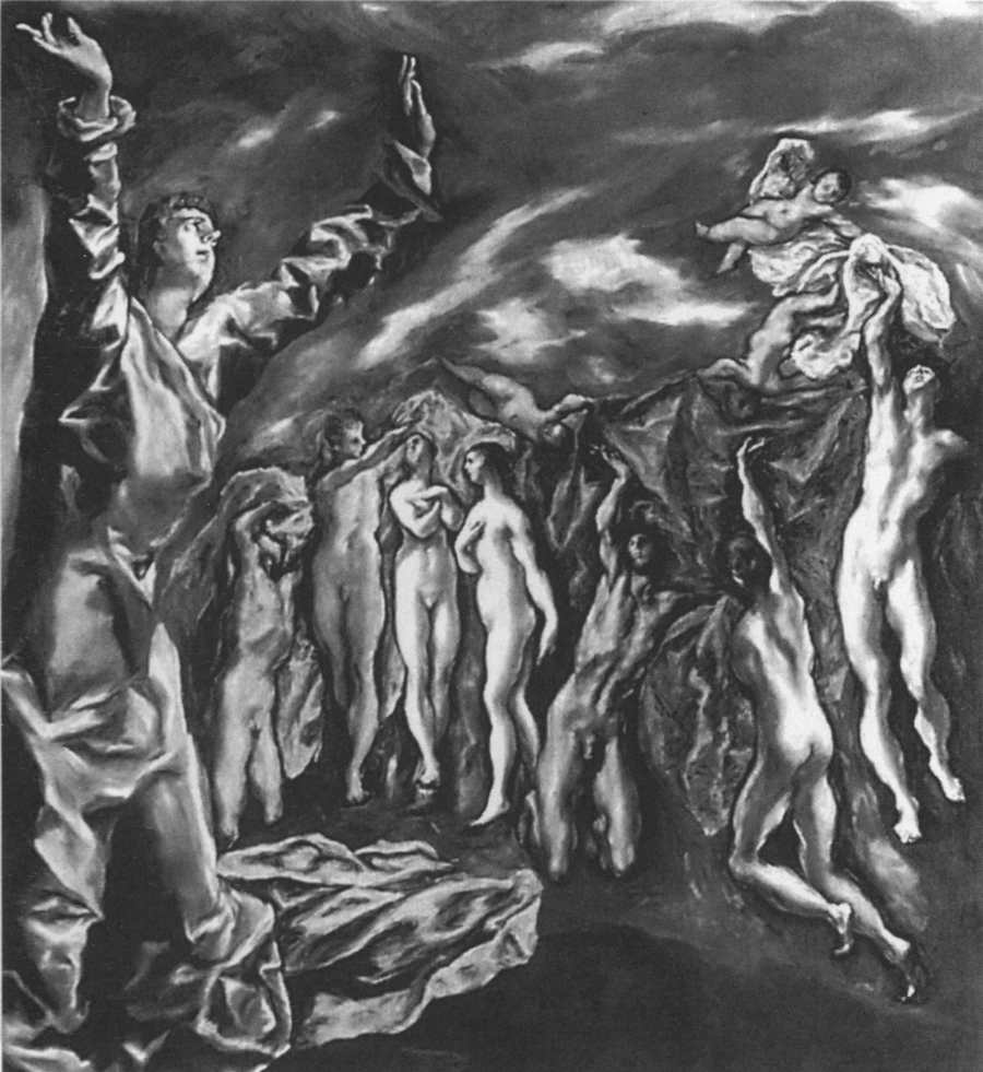 Эль Греко. Видение Св. Иоанна. 1608—1614. Холст, масло, 87x76