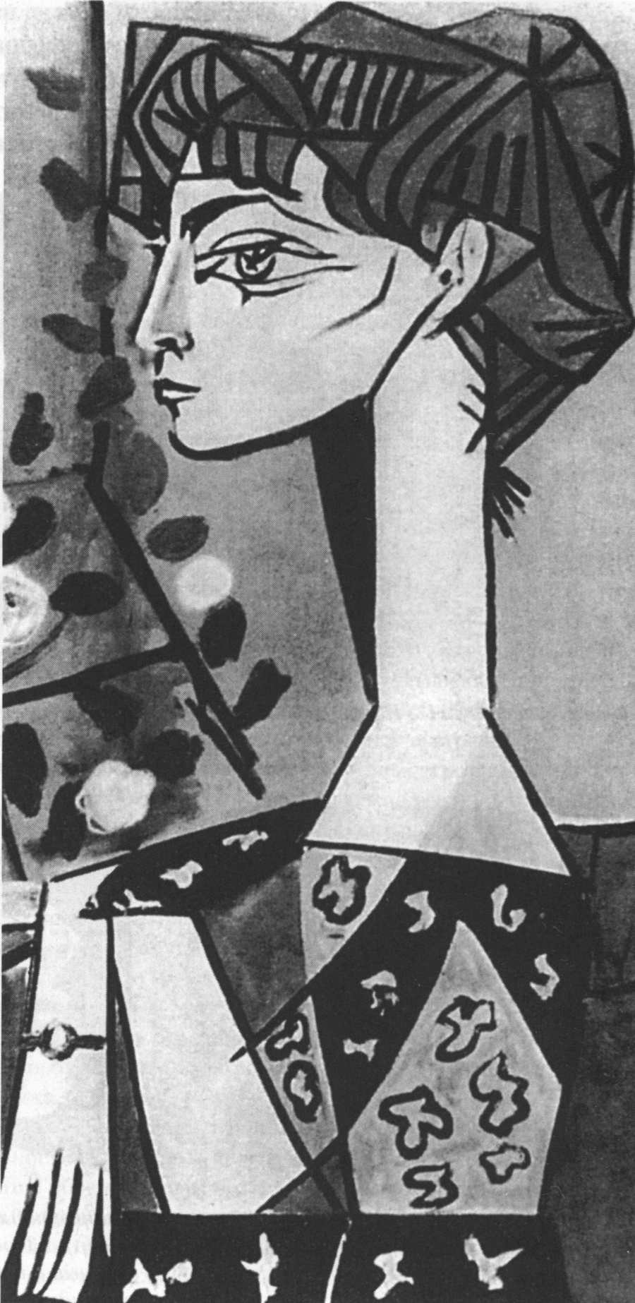 Деталь «Жаклин в цветах». 1954. Холст, масло, 39x32