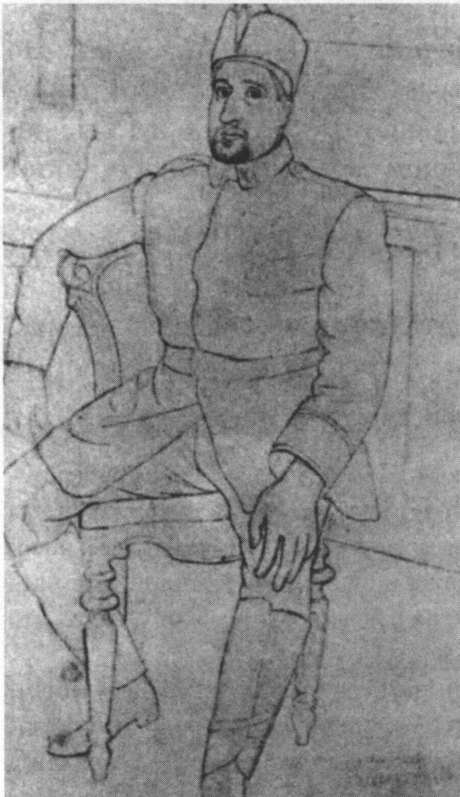 Портрет Гийома Аполлинера. 1916. Карандаш, 19x12