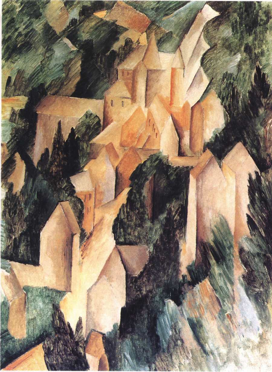Жорж Врак. Замок в La Roche-Gayon. Лето 1909. Холст, масло. 32x24