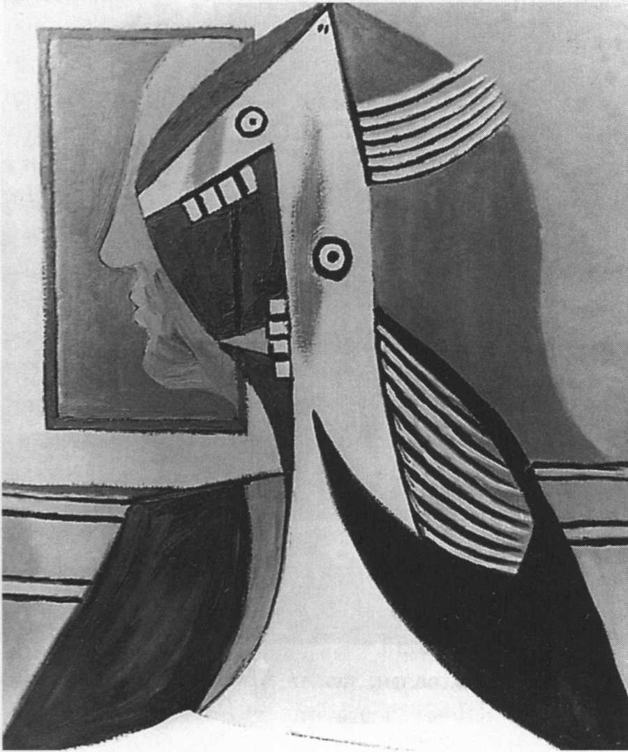 Бюст женщины и Автопортрет Февраль 1929. Масло, холст, 28x24