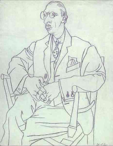 Пабло Пикассо "Портрет Игоря Стравинского." (1920 год)
