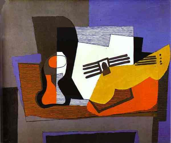 Пабло Пикассо "Натюрморт с гитарой." (1921 год)
