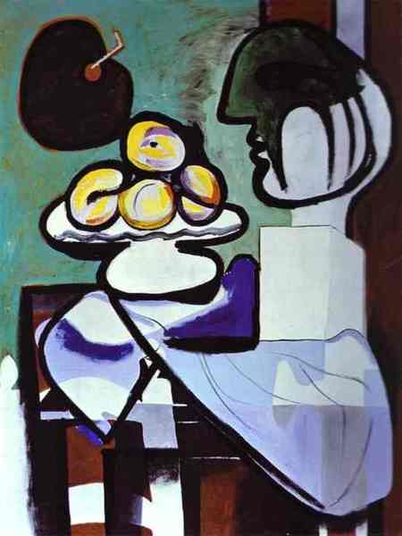 Пабло Пикассо "Натюрморт - бюст, чаша и палитра." (1932 год)