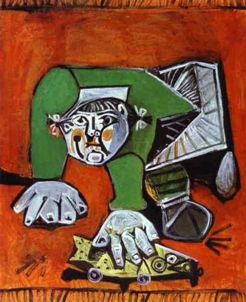 Пабло Пикассо "Палома с целлулоидной рыбой." (1950 год)