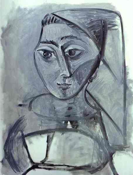 Пабло Пикассо "Жаклин Рок." (1955 год)