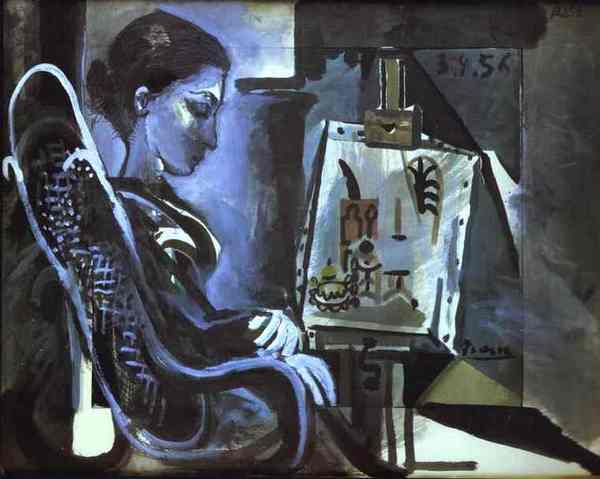 Пабло Пикассо "Жаклин в студии." (1957 год)