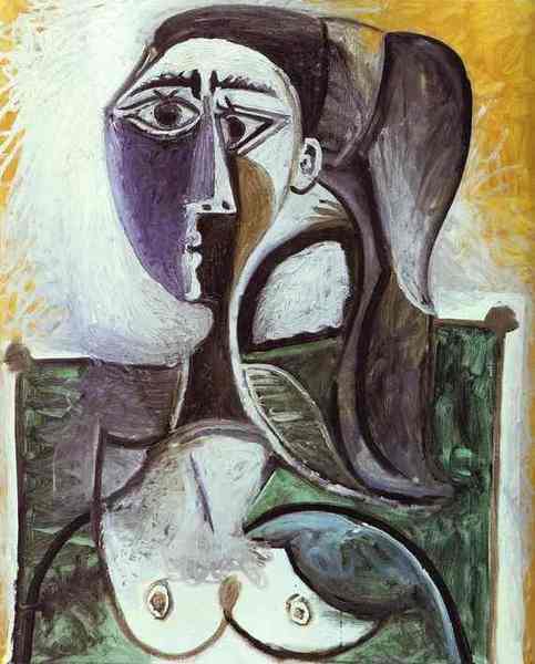 Пабло Пикассо "Портрет сидящей женщины." (1960 год)