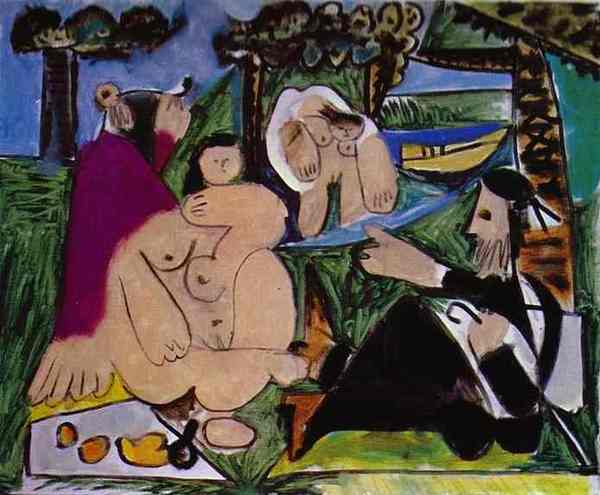 Пабло Пикассо "Завтрак на траве. По Мане." (1960 год)