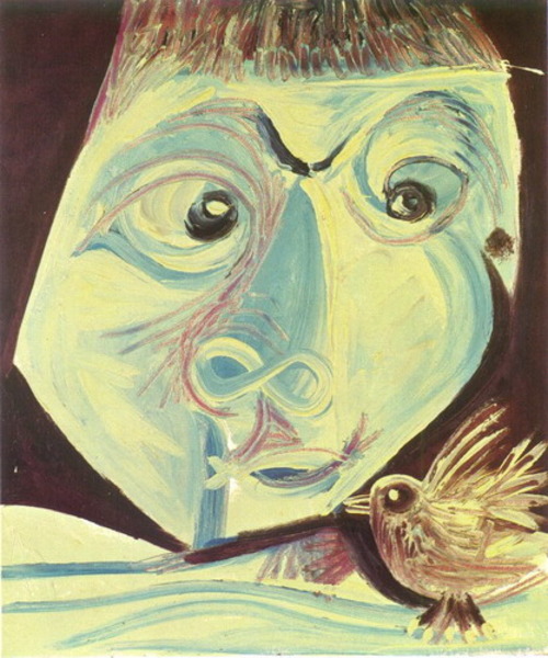 Пабло Пикассо "Голова и птица." (1971 год)