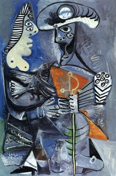 Пабло Пикассо "Матадор и женщина с птицей." (1970 год)