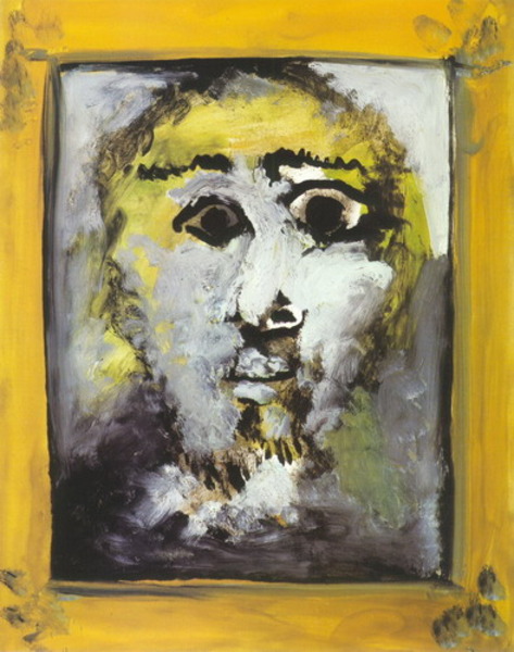 Пабло Пикассо "Голова мужчины в рамке." (1971 год)