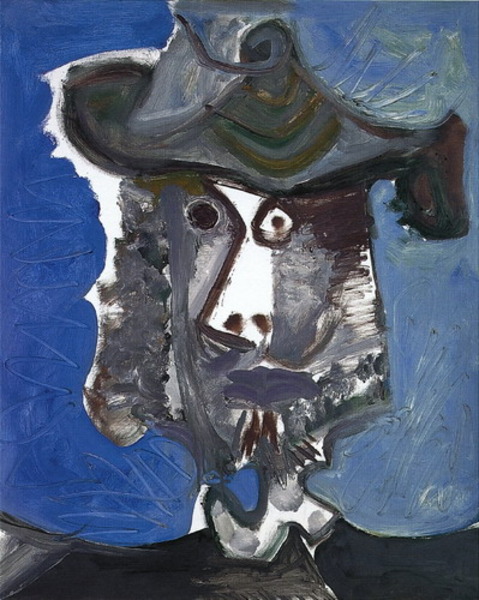 Пабло Пикассо "Голова мушкетера 1." (1972 год)