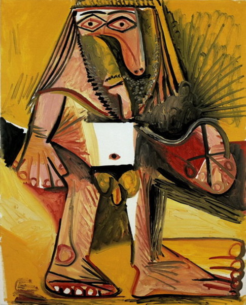 Пабло Пикассо "Стоящий обнаженный мужчина." (1971 год)