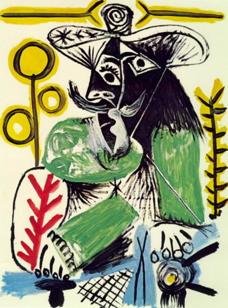 Пабло Пикассо "Сидящий мужчина 4." (1969 год)