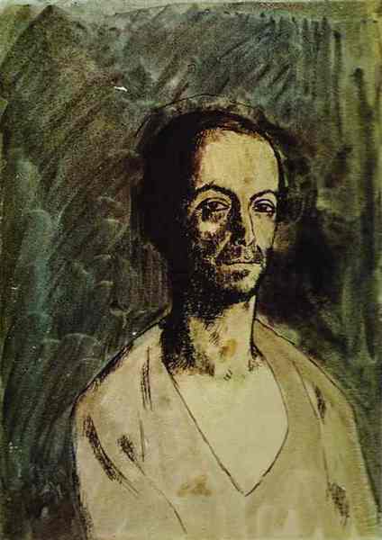Пабло Пикассо "Каталонский скульптор Маноло" (Мануэль Хуго)." (1904 год)