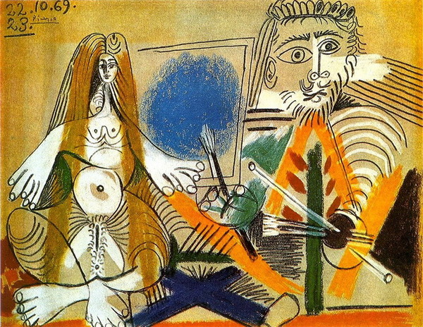 Пабло Пикассо "Художник и его модель 1." (1969 год)