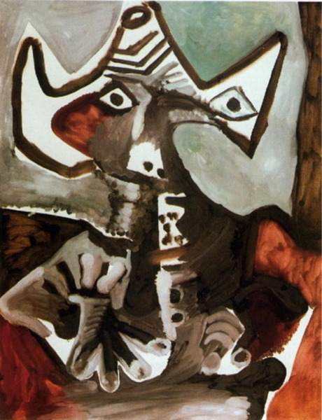 Пабло Пикассо "Сидящий мужчина." (1972 год)