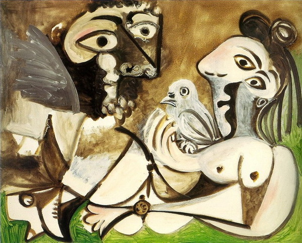 Пабло Пикассо "Пара с птицей 1." (1970 год)