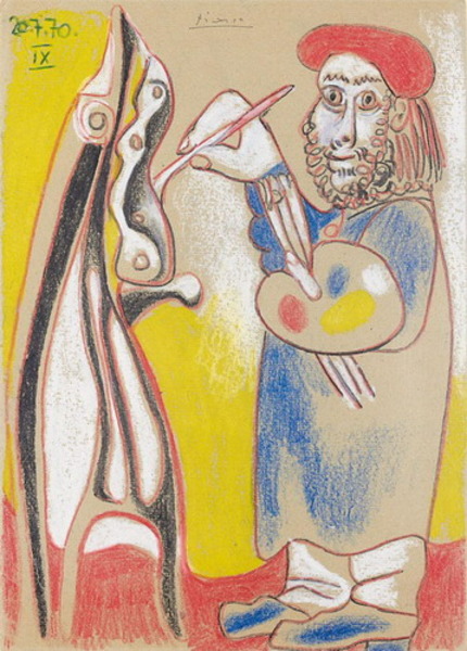 Пабло Пикассо "Художник." (1970 год)
