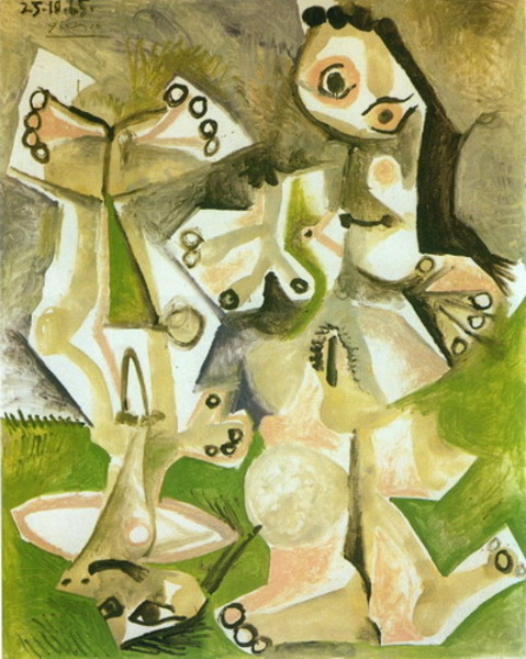 Пабло Пикассо "Обнаженные мужчина и женщина." (1965 год)