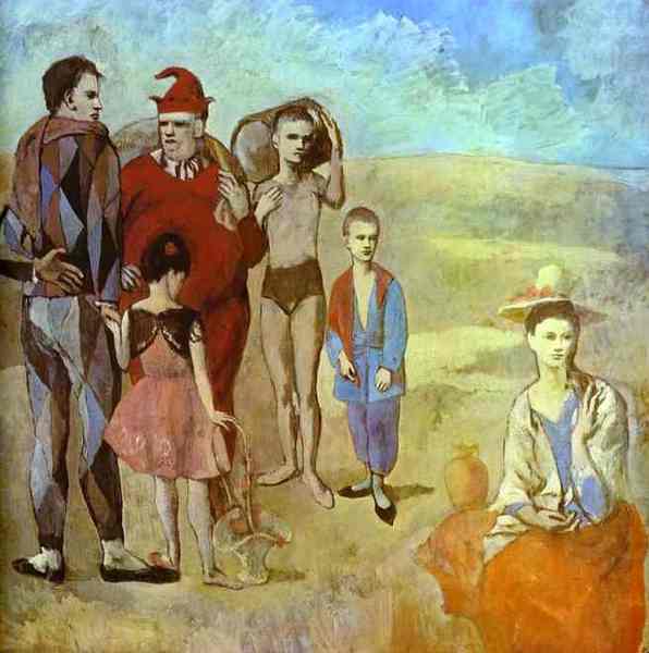 Пабло Пикассо "Семейство комедиантов." (1905 год)