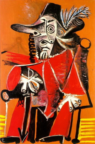 Пабло Пикассо "Мушкетер со шпагой." (1969 год)