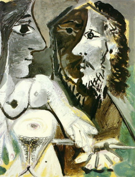 Пабло Пикассо "Обнаженная и мушкетер." (1967 год)