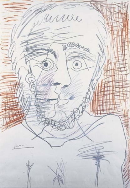 Пабло Пикассо "Голова мужчины." (1972 год)