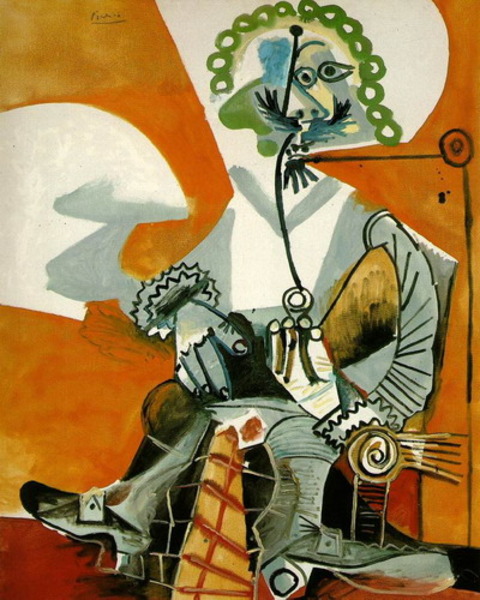 Пабло Пикассо "Мушкетер с трубкой." (1968 год)