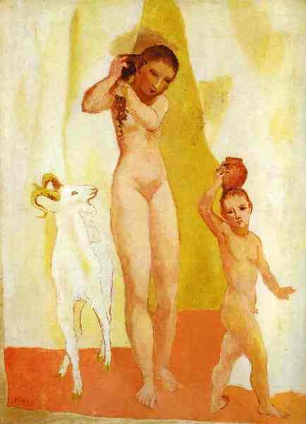 Пабло Пикассо "Девочка с козлом." (1906 год)