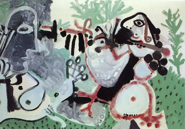 Пабло Пикассо "Пейзаж с двумя женщинами." (1967 год)