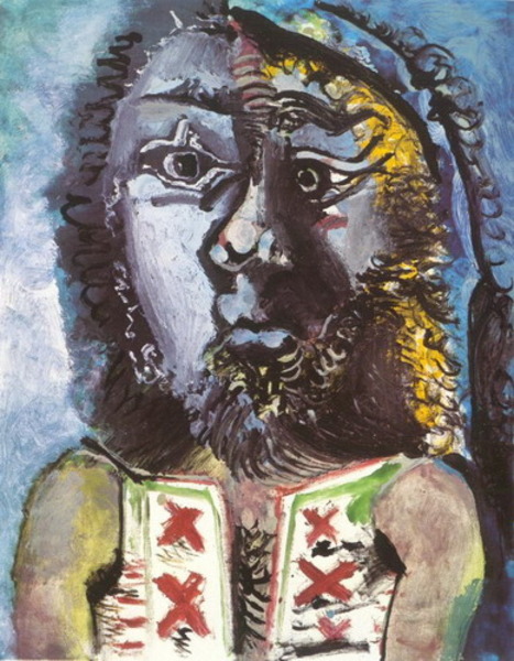 Пабло Пикассо "Мужчина в жилете." (1971 год)