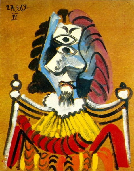 Пабло Пикассо "Человек в кресле 3." (1969 год)
