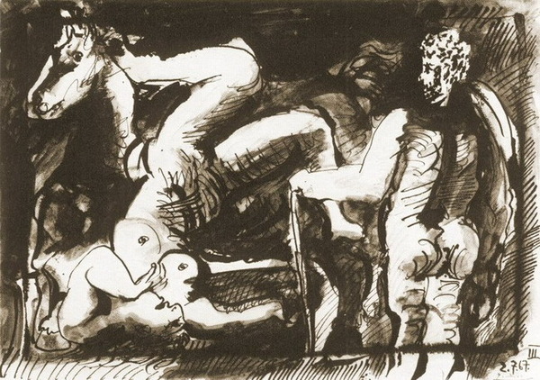 Пабло Пикассо "Падение всадницы III." (1967 год)