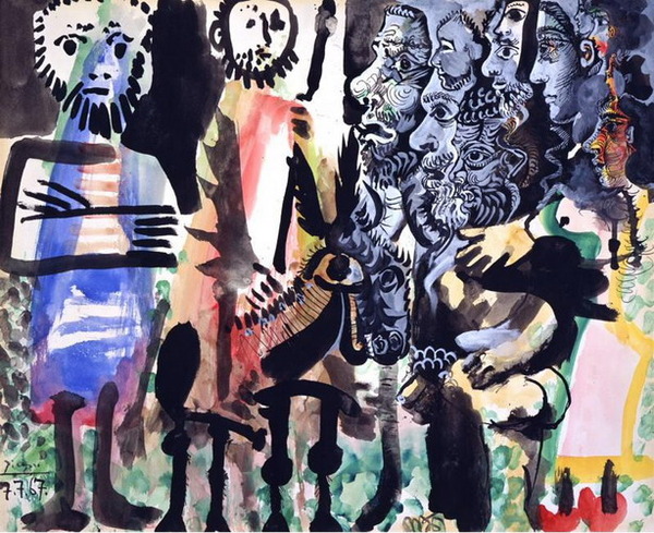 Пабло Пикассо "Фигуры." (1967 год)