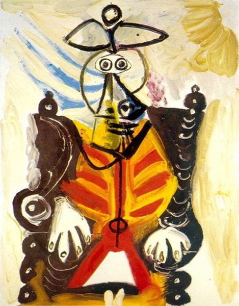 Пабло Пикассо "Мужчина в кресле 1." (1969 год)