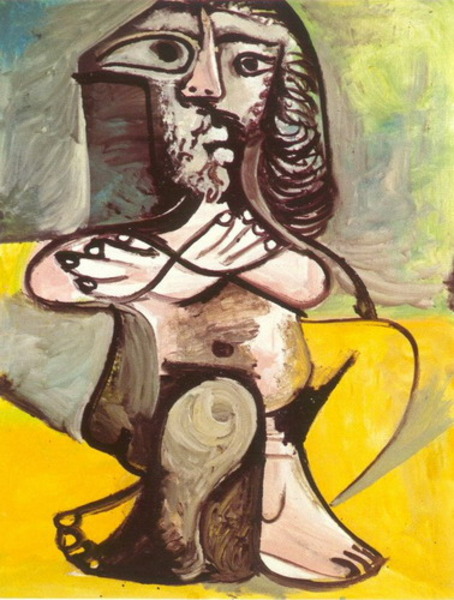 Пабло Пикассо "Сидящий обнаженный." (1971 год)