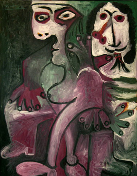 Пабло Пикассо "Мужчина и женщина." (1968 год)