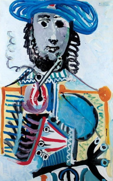 Пабло Пикассо "Мужчина с трубкой 1." (1968 год)