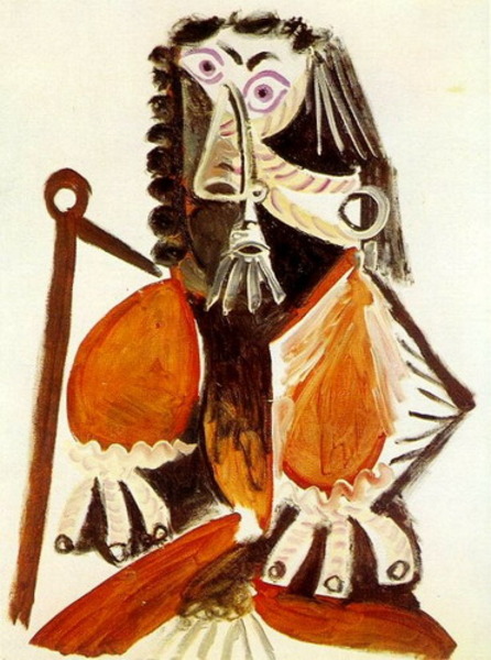 Пабло Пикассо "Сидящий мужчина 5." (1969 год)