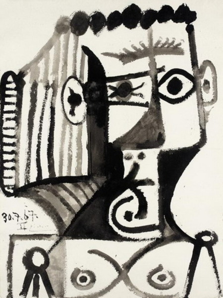 Пабло Пикассо "Бюст женщины." (1967 год)