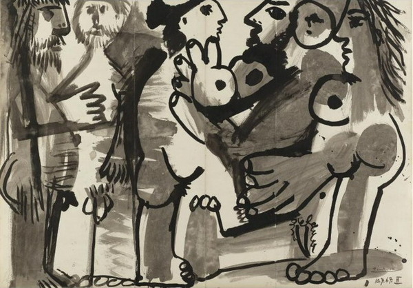Пабло Пикассо "Обнаженные мужчины и женщины." (1967 год)