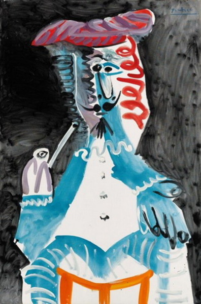 Пабло Пикассо "Мужчина с трубкой 2." (1968 год)