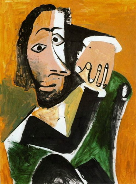 Пабло Пикассо "Сидящий мужчина 2." (1971 год)