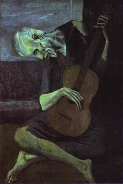 Пабло Пикассо "Старый гитарист." (1903 год)