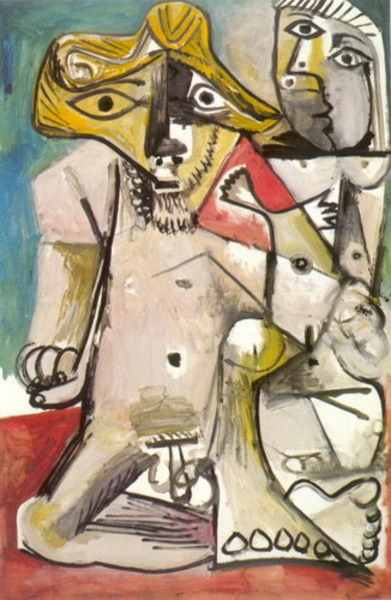 Пабло Пикассо "Обнаженные мужчина и женщина." (1971 год)