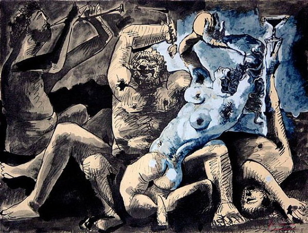 Пабло Пикассо "Вакханалия." (1967 год)